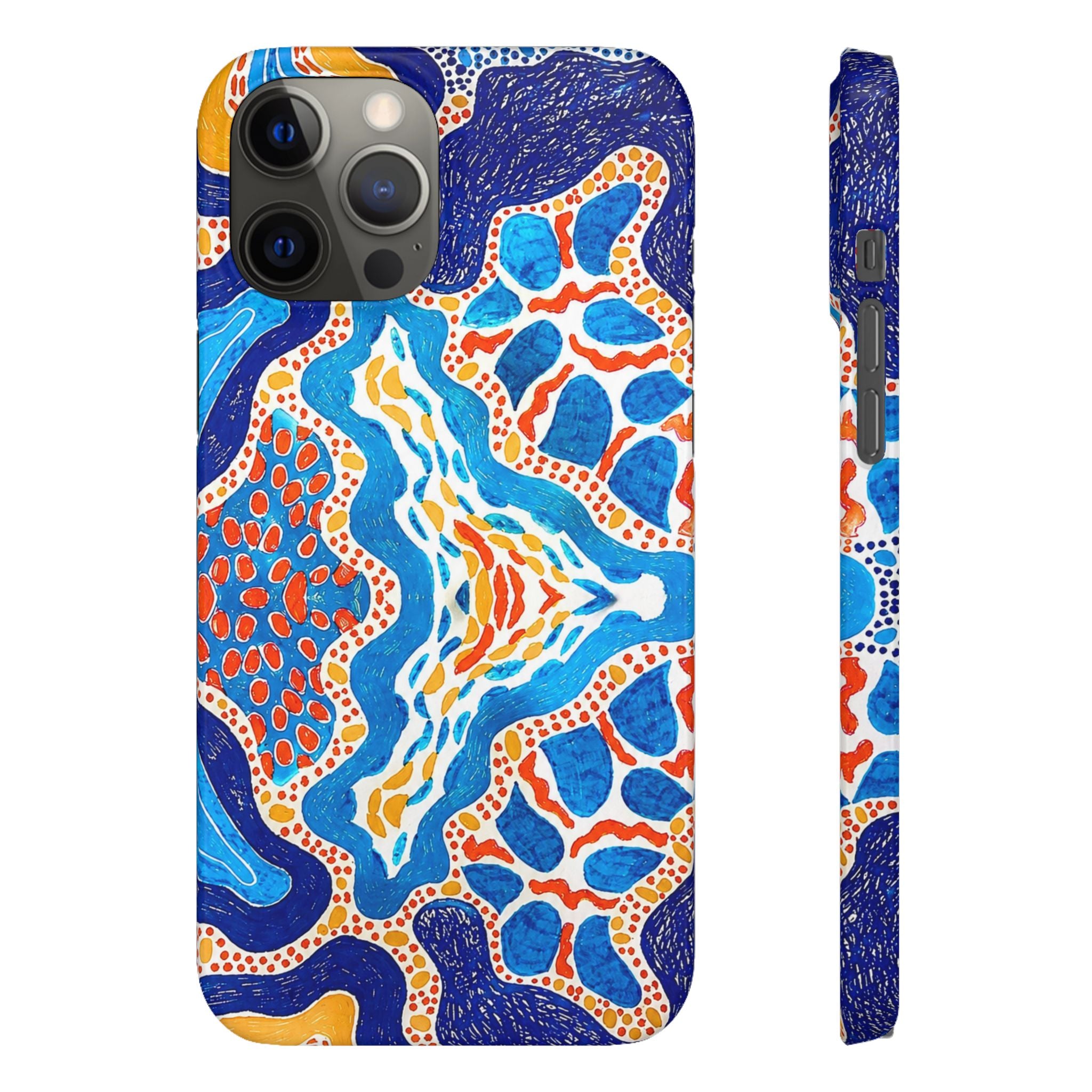 Abstract Blue Pattern Phone Case