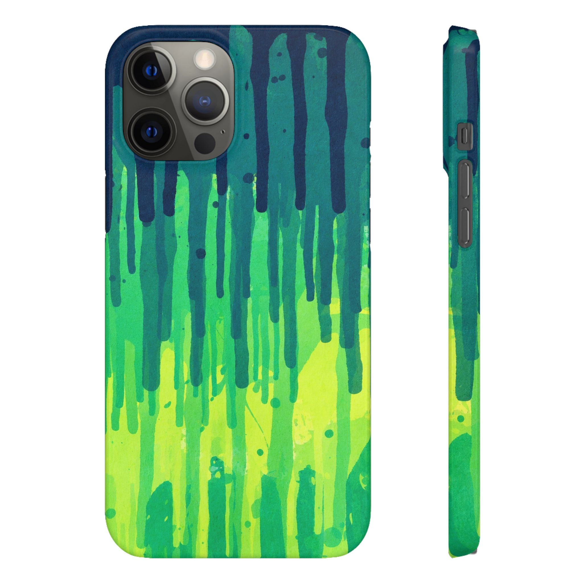 Liquid Emerald – Abstract Drip Phone Case
