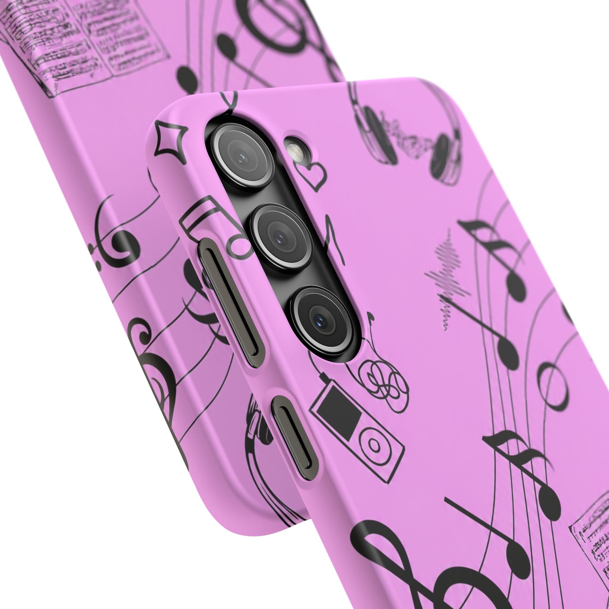 Pink Music Notes Phone Case
