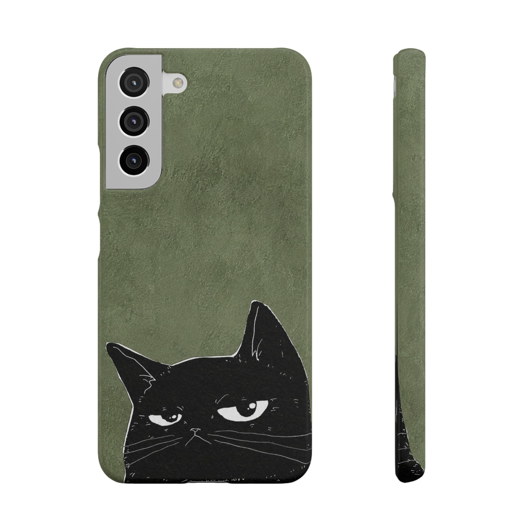Grumpy Black Cat Phone Case