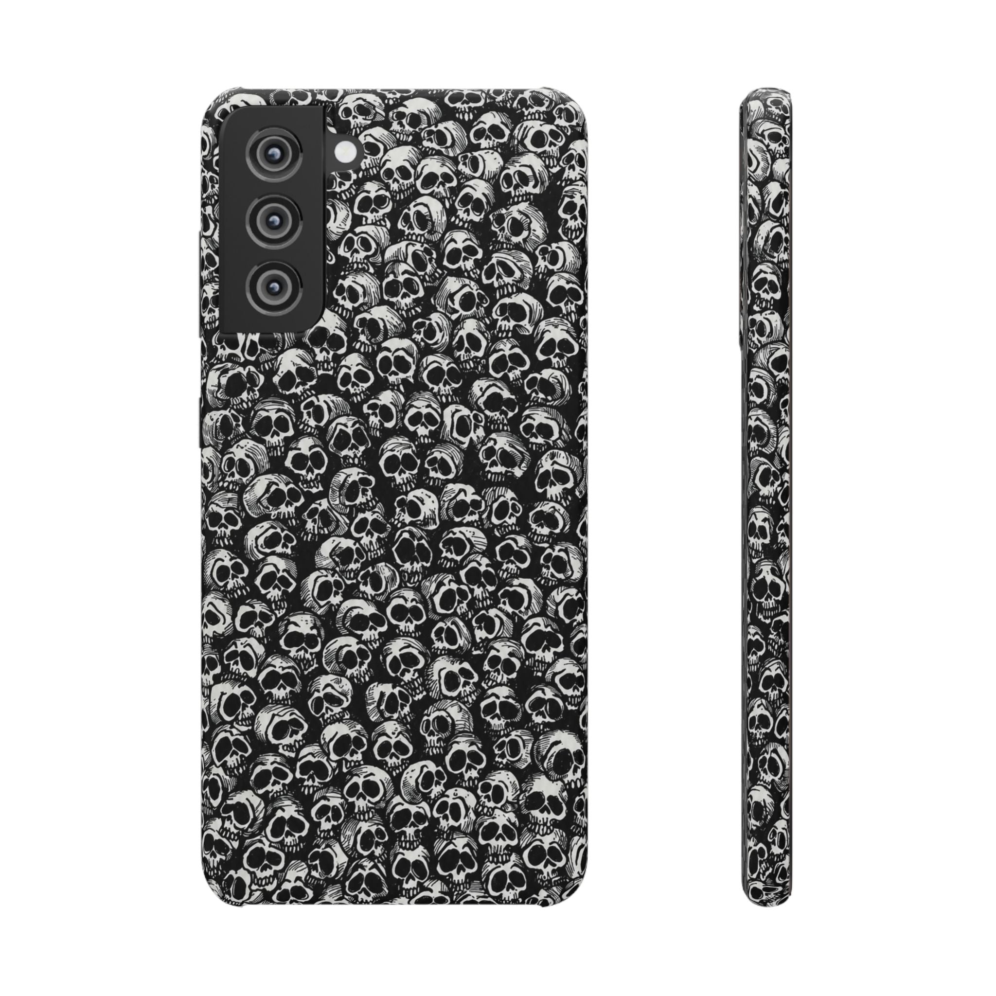 Black and White Skull Pattern Phone Case