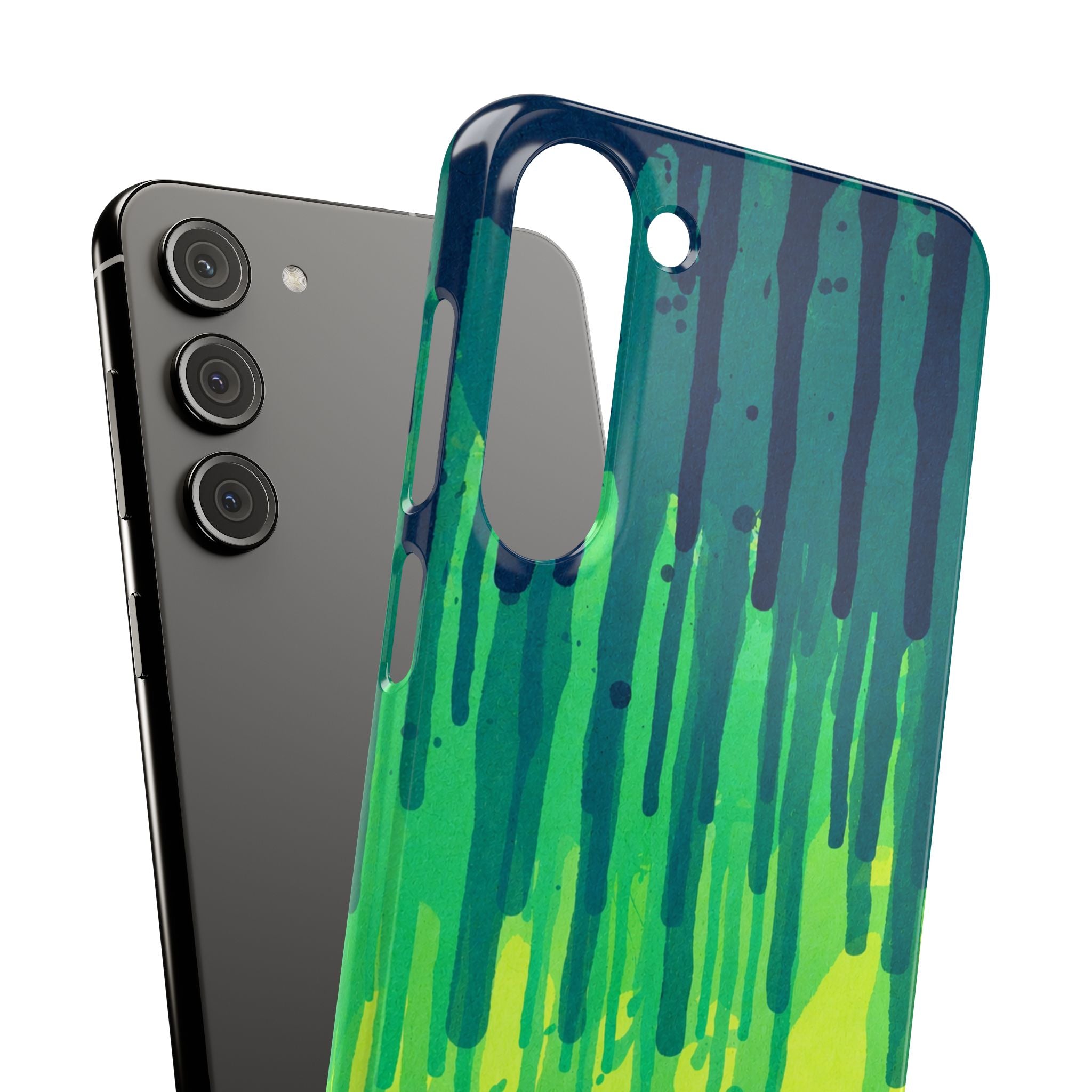 Liquid Emerald – Abstract Drip Phone Case