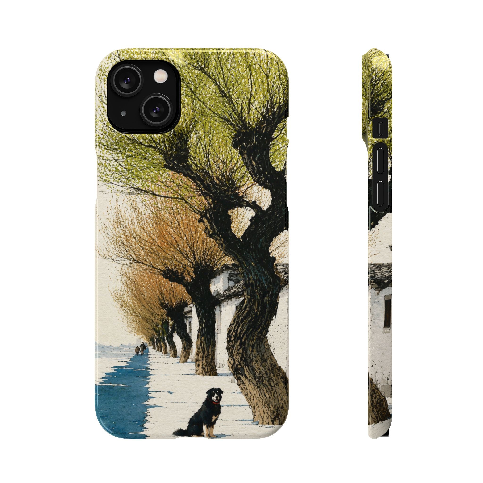 Serene Willow Landscape Phone Case