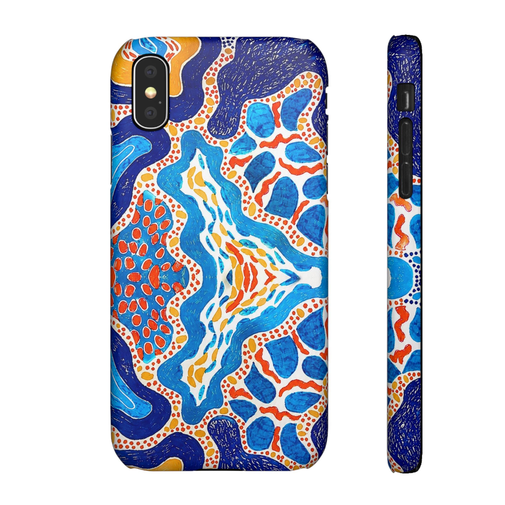 Abstract Blue Pattern Phone Case