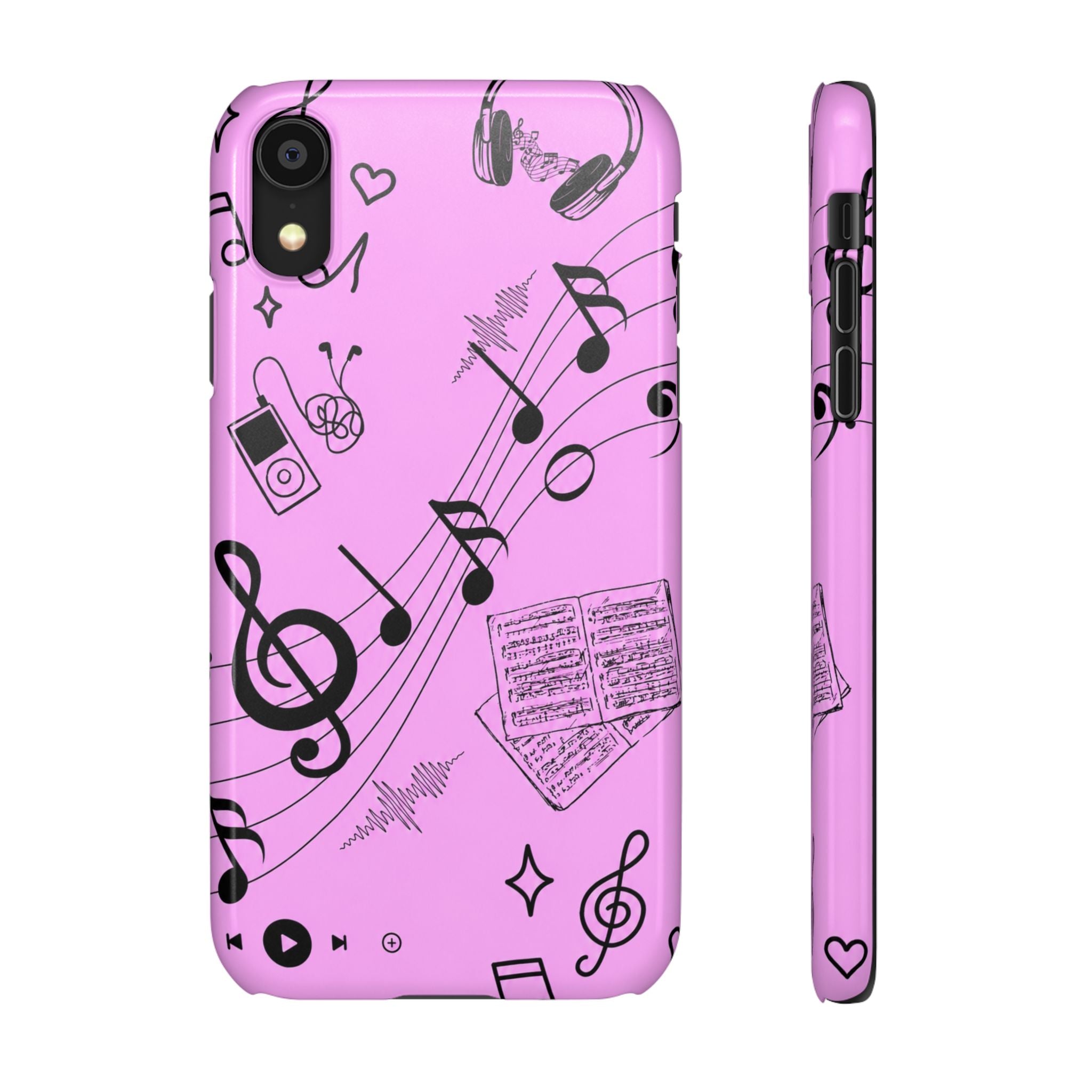 Pink Music Notes Phone Case