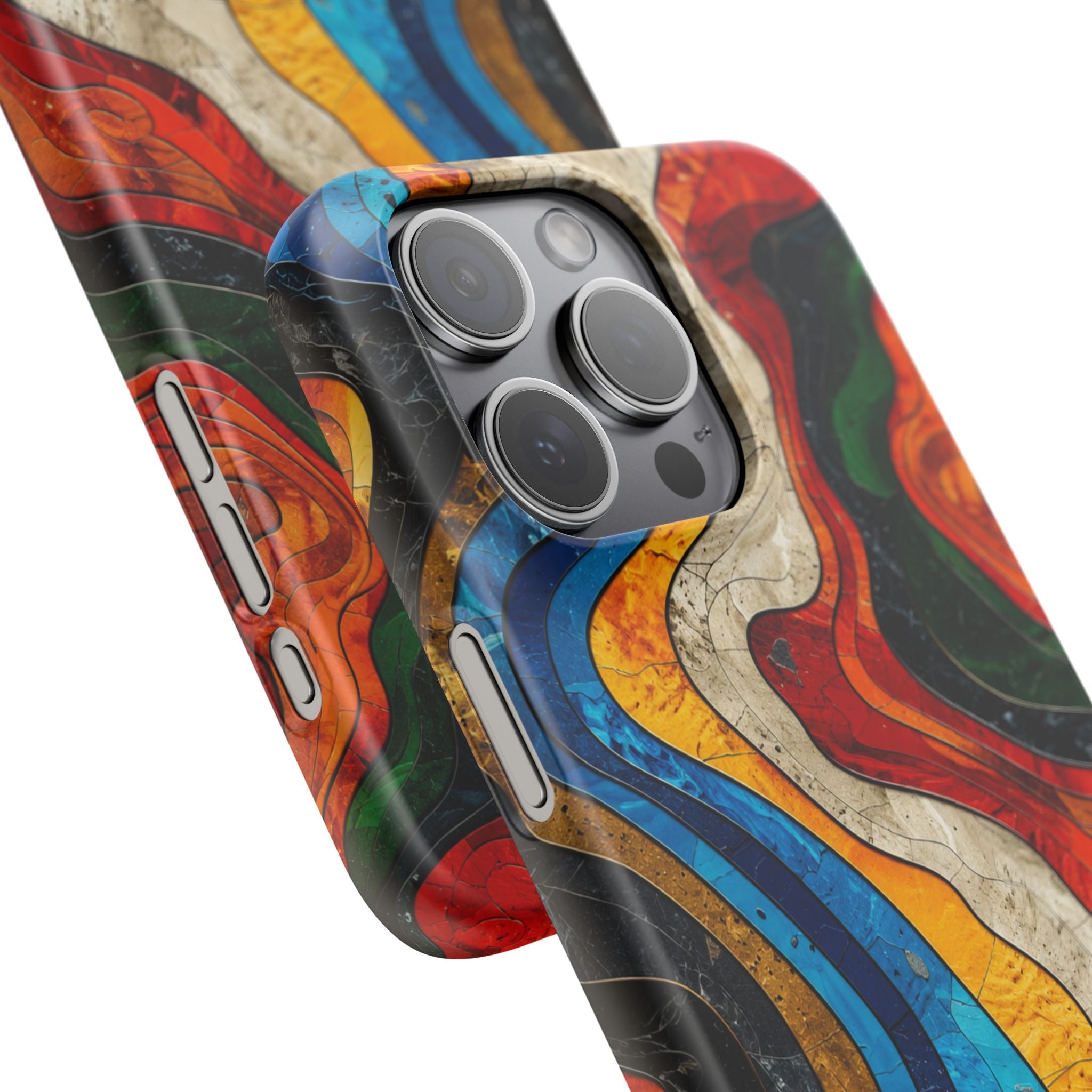Abstract Topographic Waves Phone Case