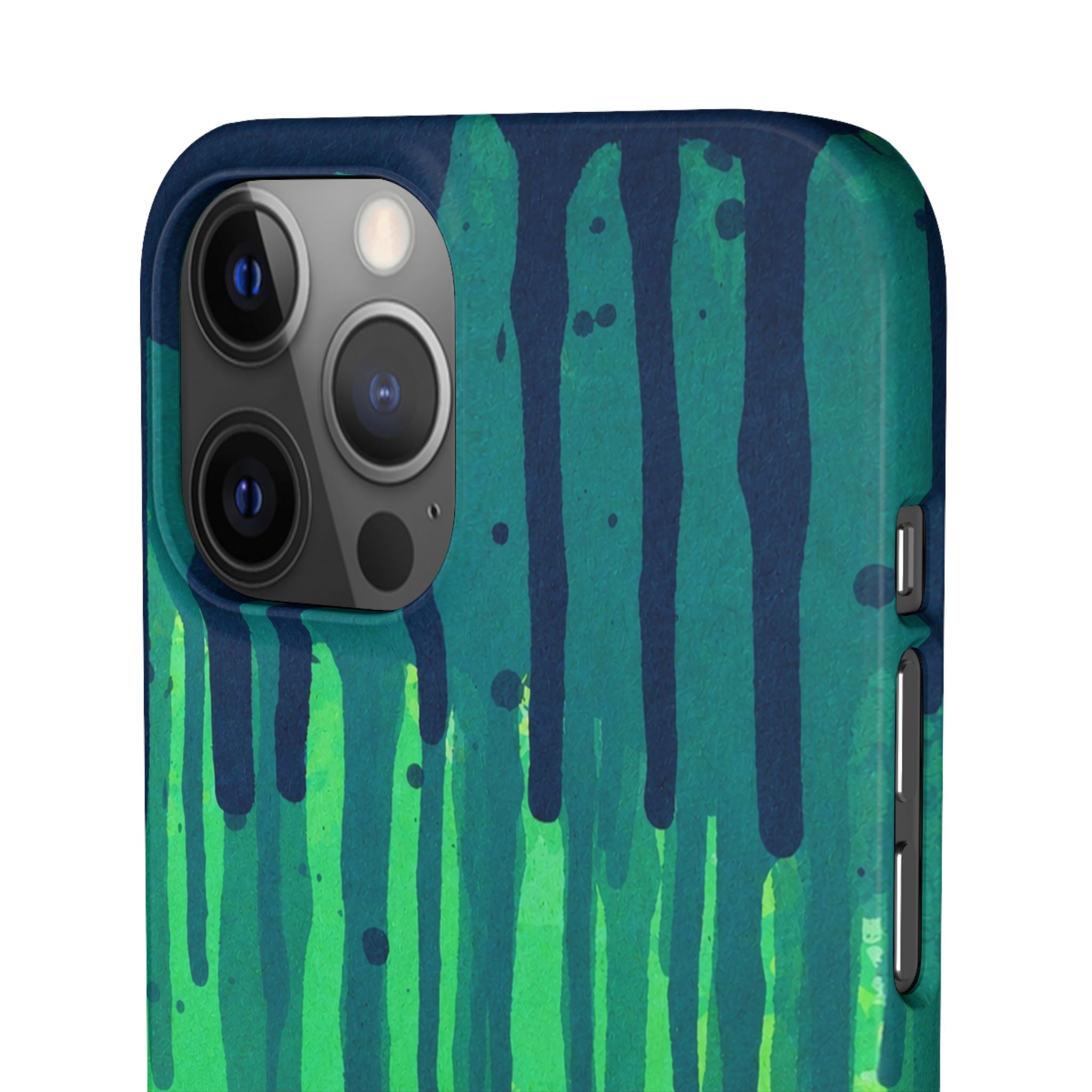 Liquid Emerald – Abstract Drip Phone Case