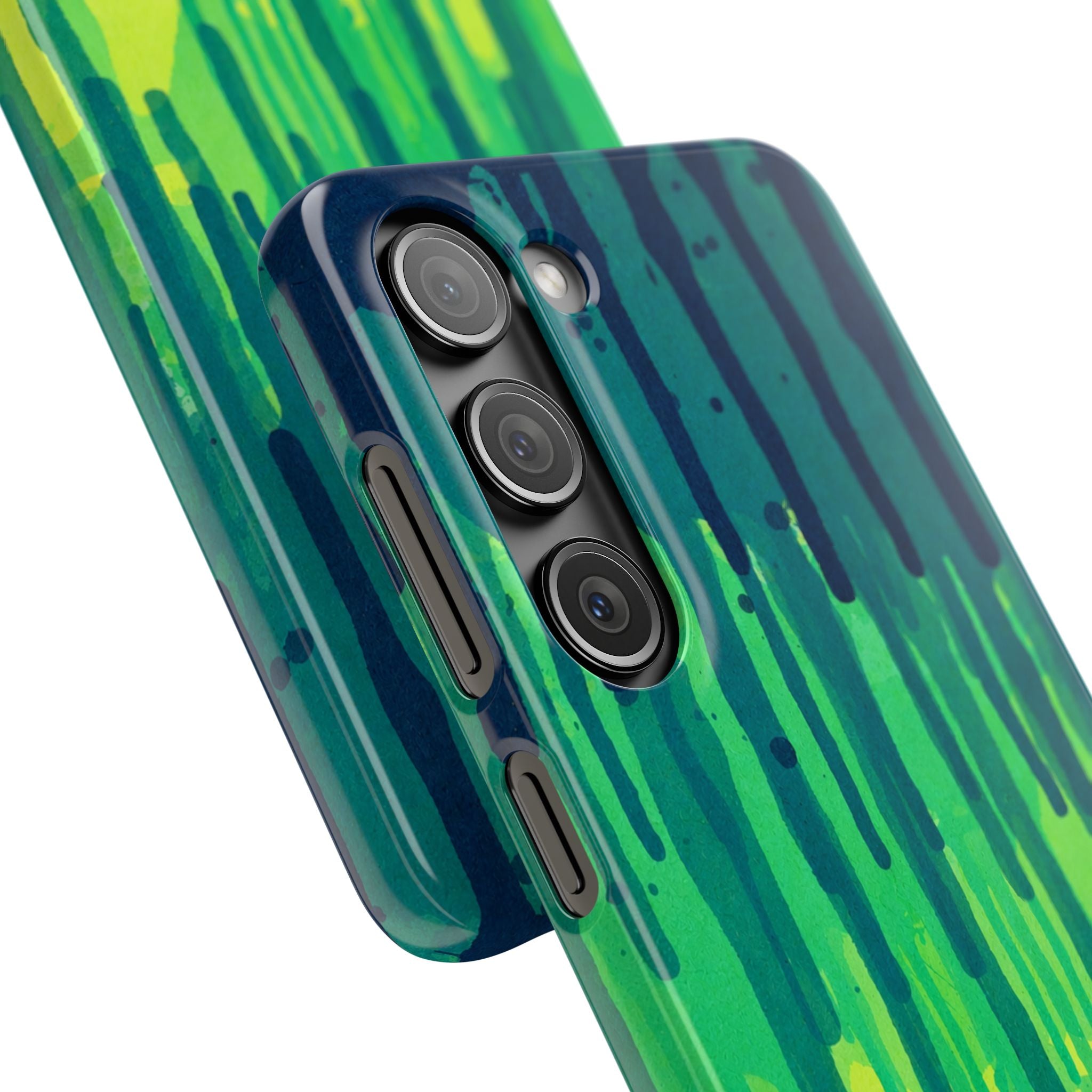 Liquid Emerald – Abstract Drip Phone Case