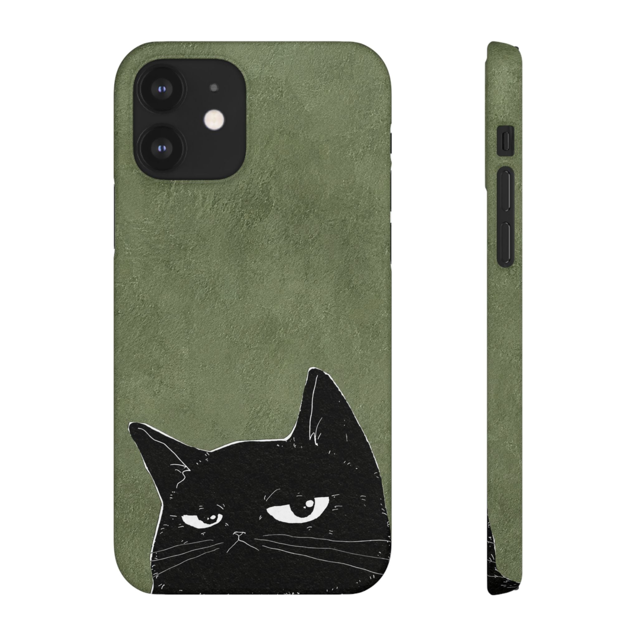 Grumpy Black Cat Phone Case