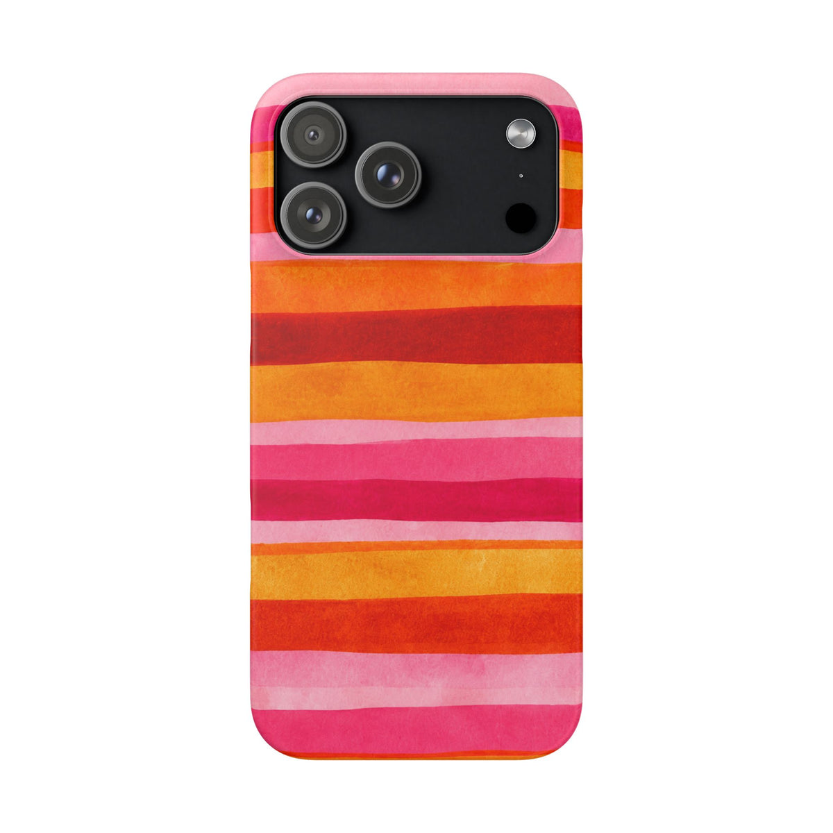 Pink Sunset Watercolor Stripes