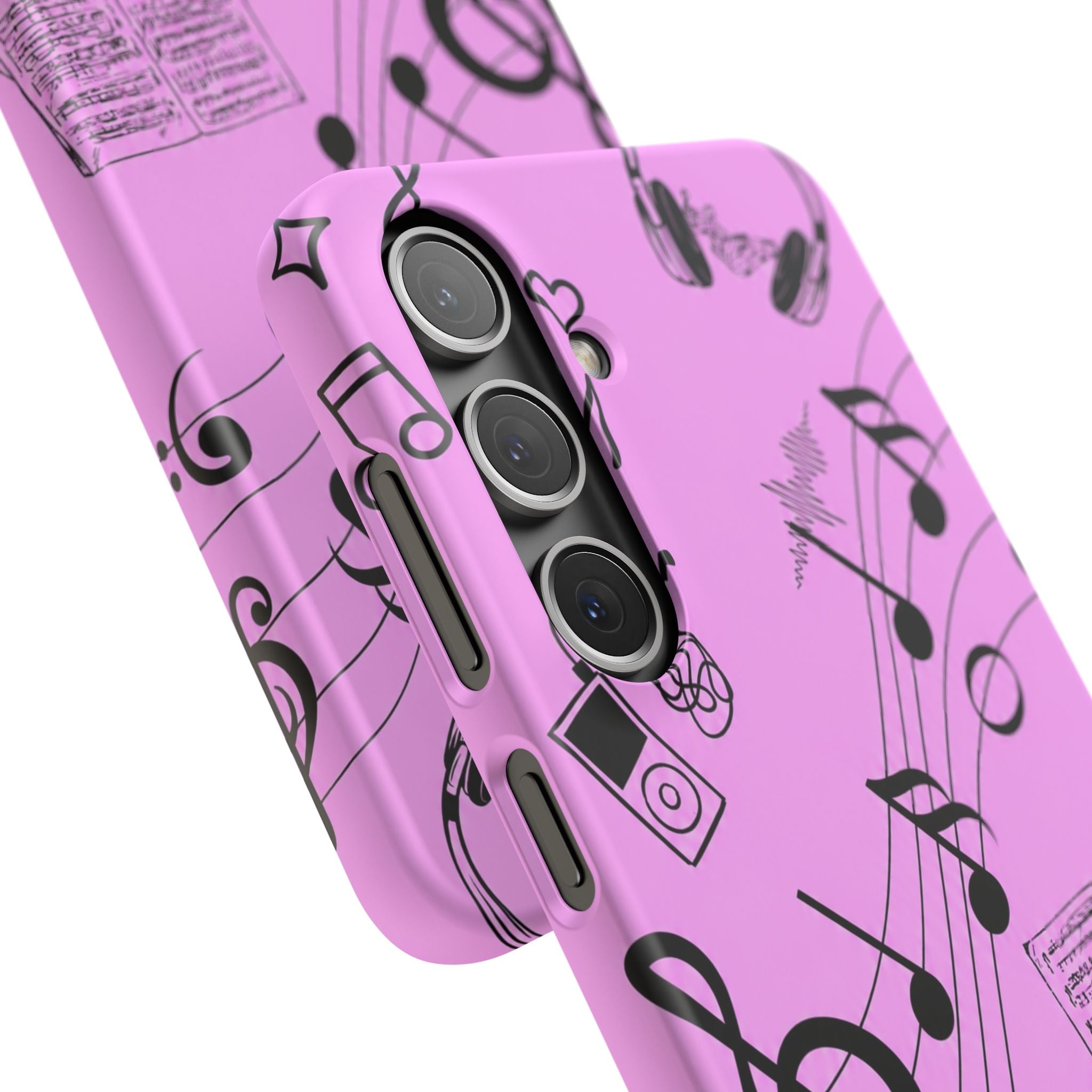 Pink Music Notes Phone Case
