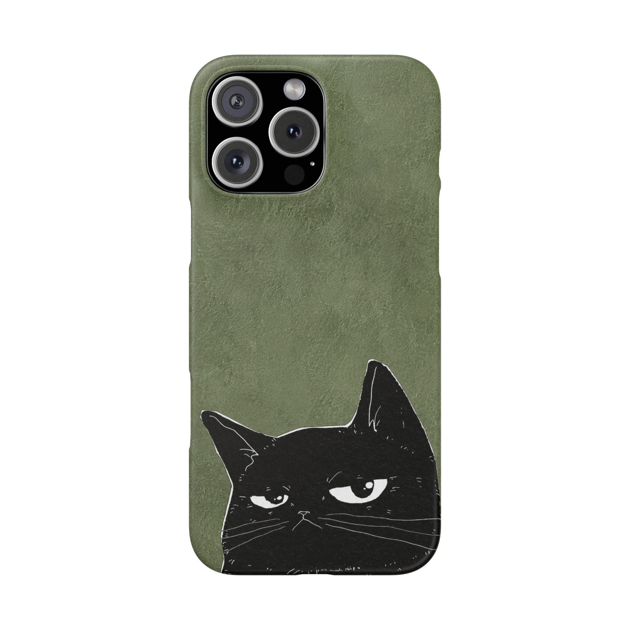 Grumpy Black Cat Phone Case