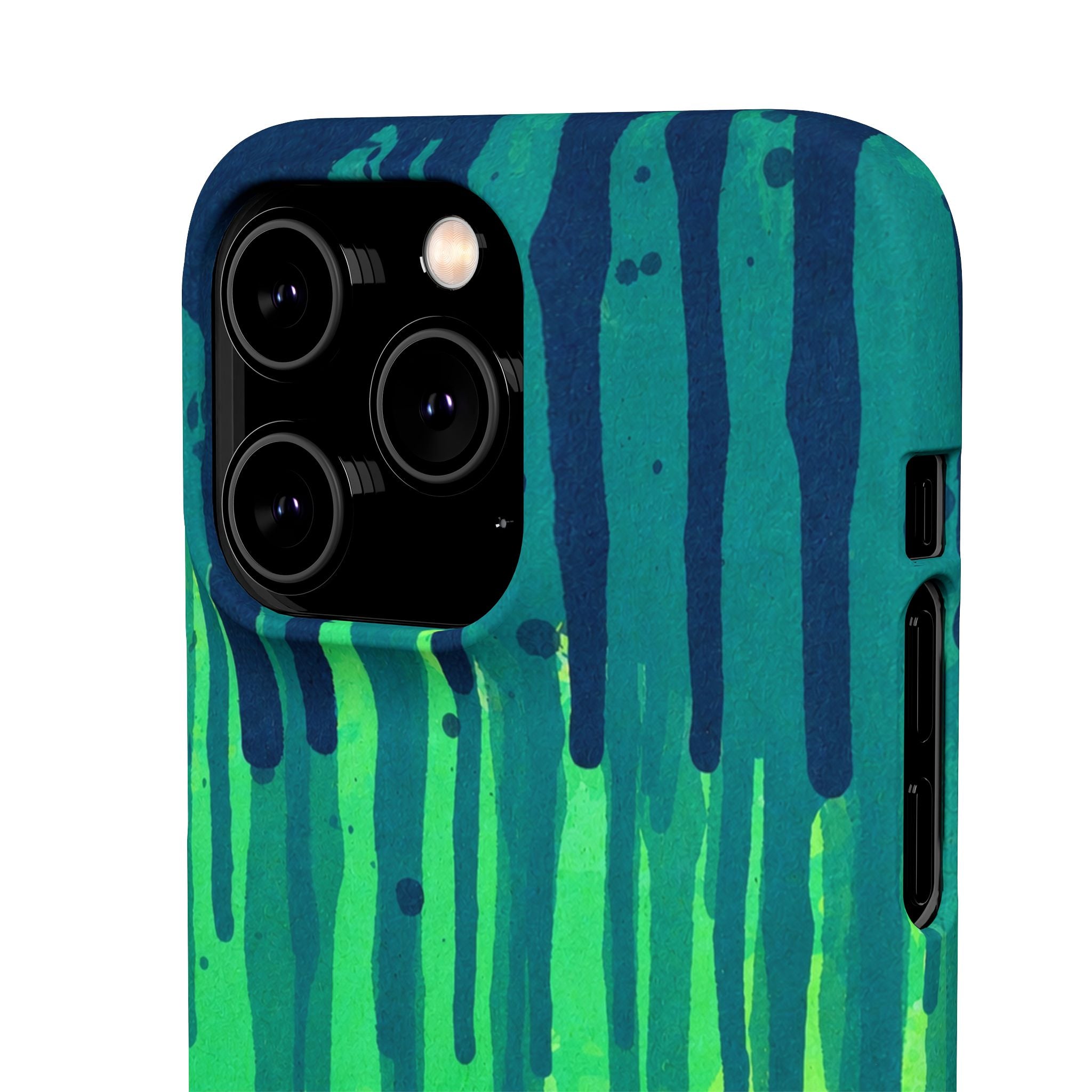Liquid Emerald – Abstract Drip Phone Case