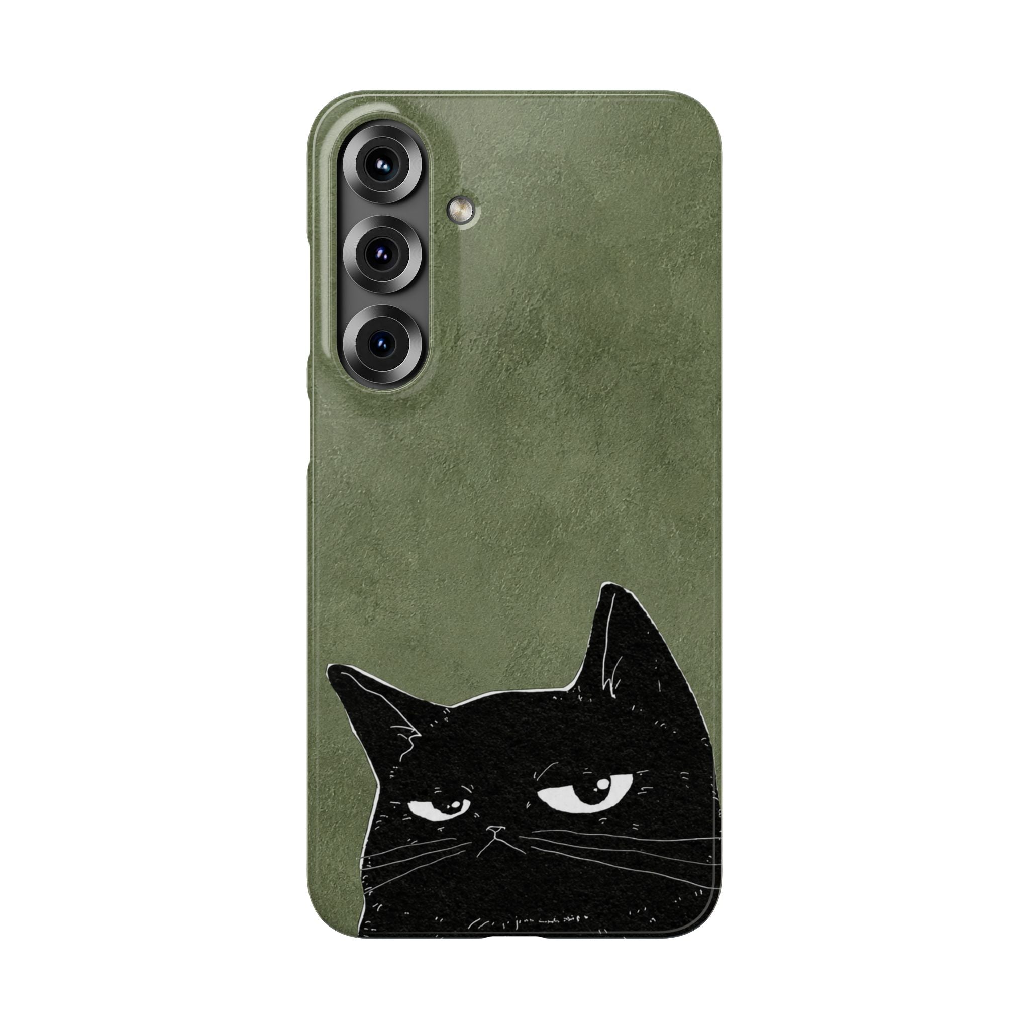 Grumpy Black Cat Phone Case