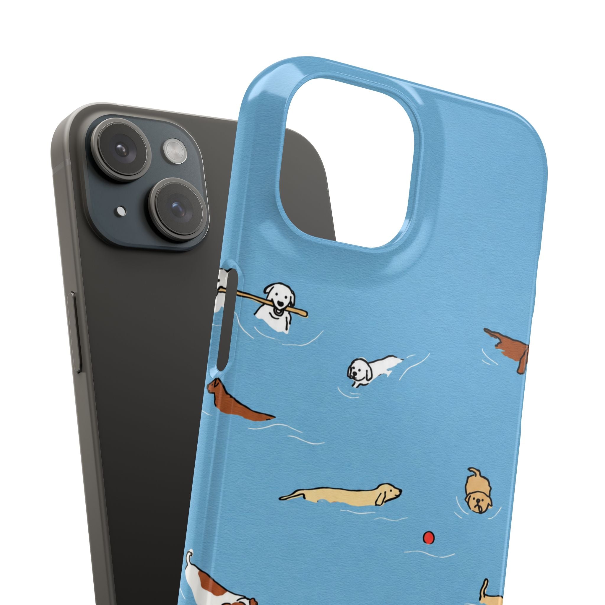 Swimming Dogs Phone Case