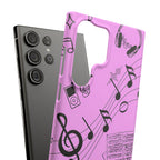 Pink Music Notes Phone Case
