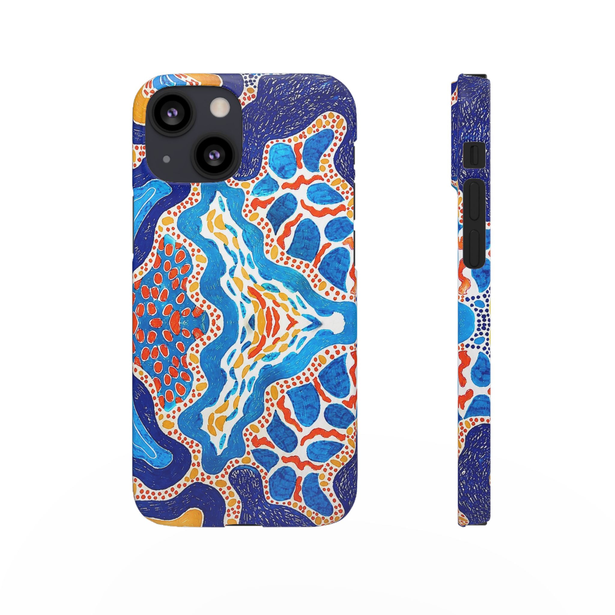 Abstract Blue Pattern Phone Case