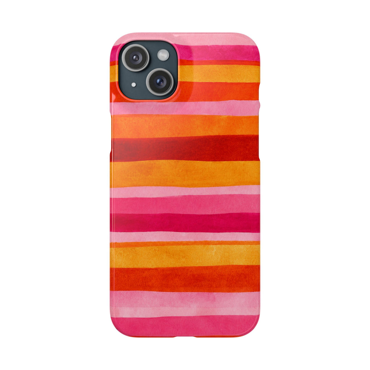 Pink Sunset Watercolor Stripes