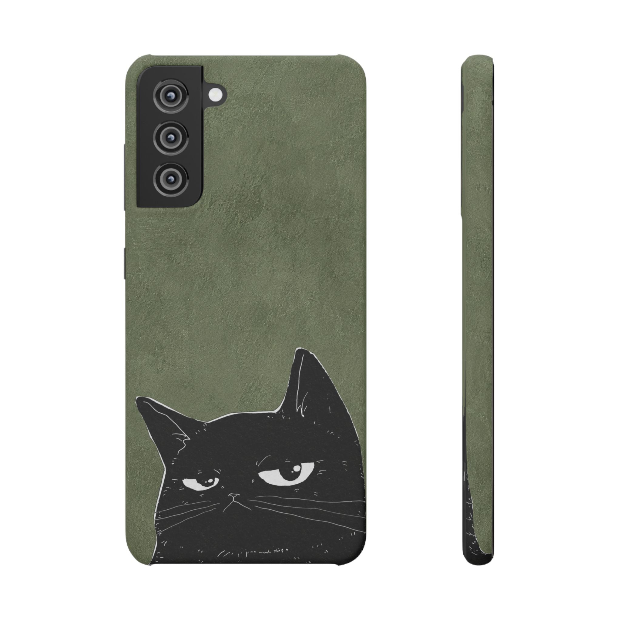 Grumpy Black Cat Phone Case