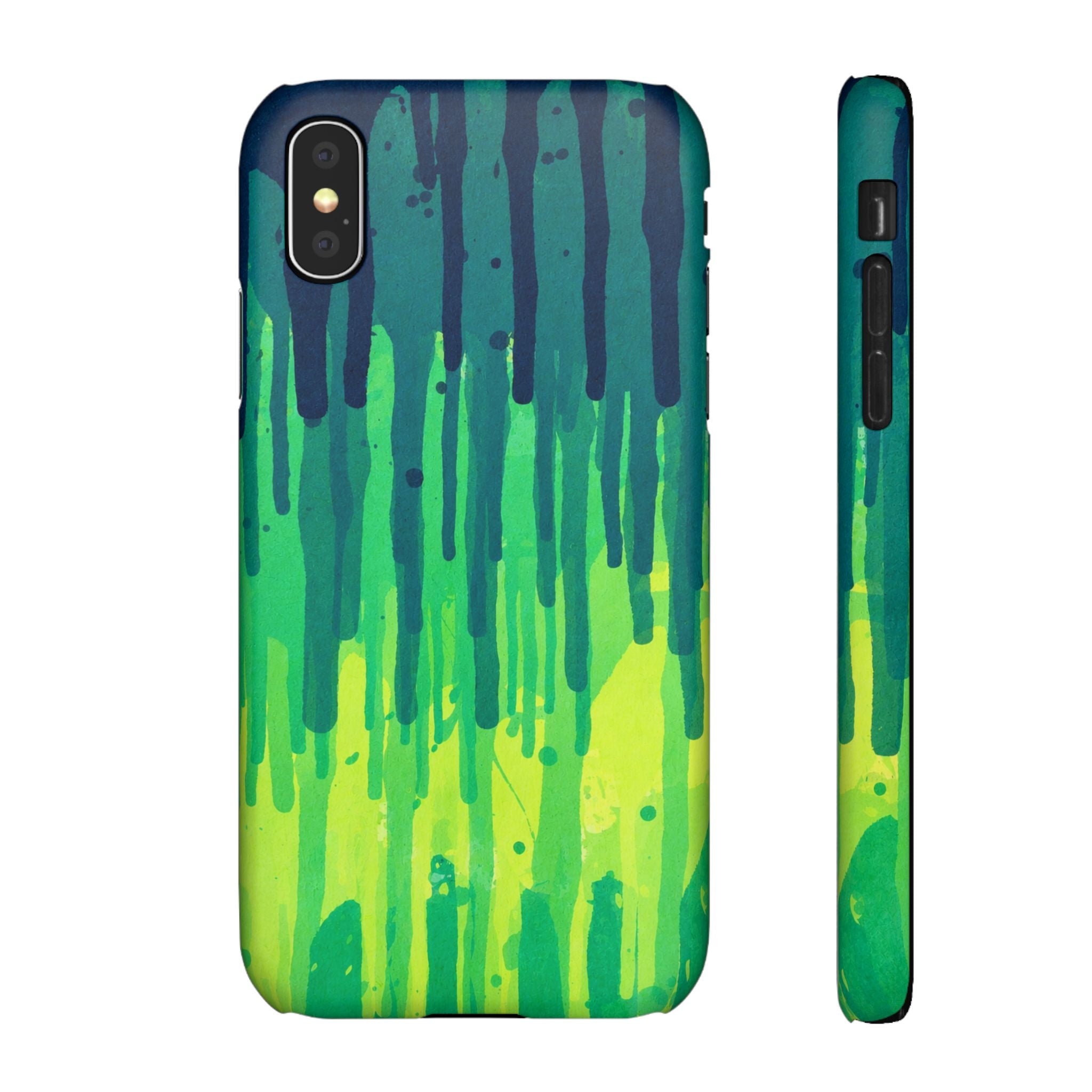 Liquid Emerald – Abstract Drip Phone Case