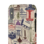Vintage Travel Stamps Phone Case