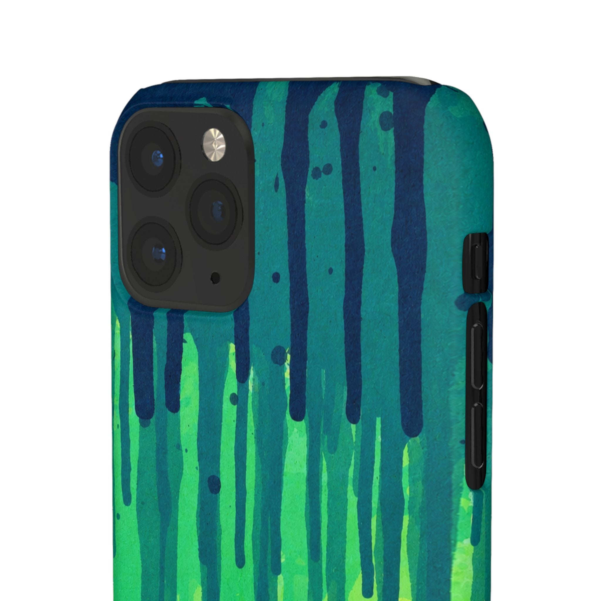 Liquid Emerald – Abstract Drip Phone Case