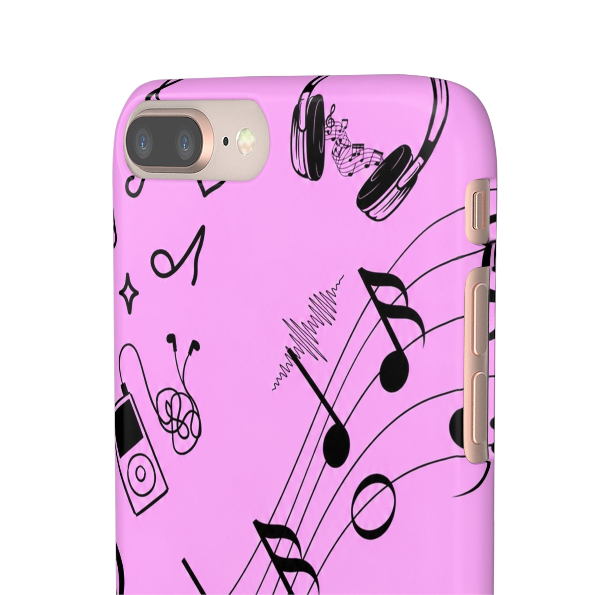 Pink Music Notes Phone Case