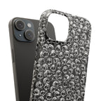 Black and White Skull Pattern Phone Case