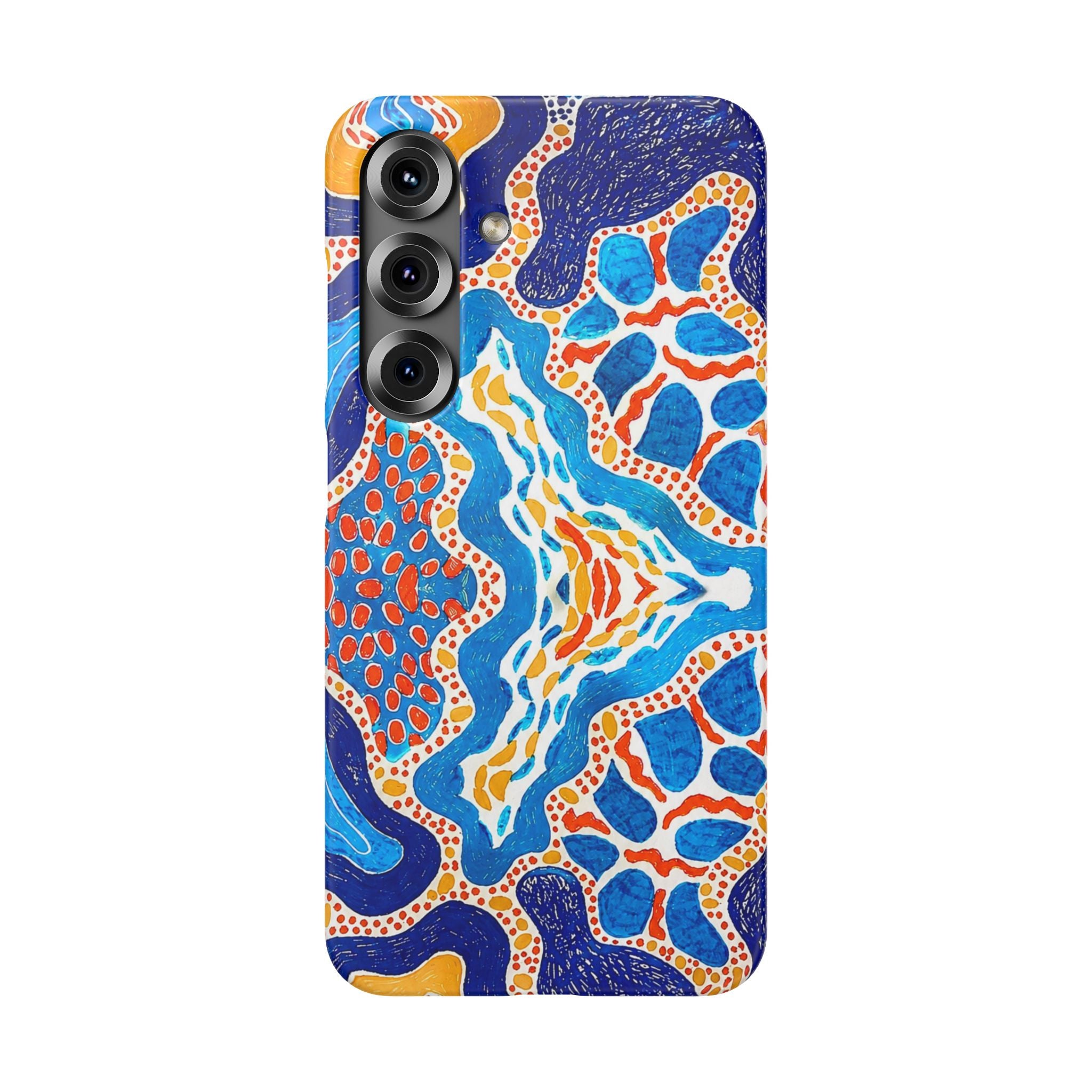 Abstract Blue Pattern Phone Case
