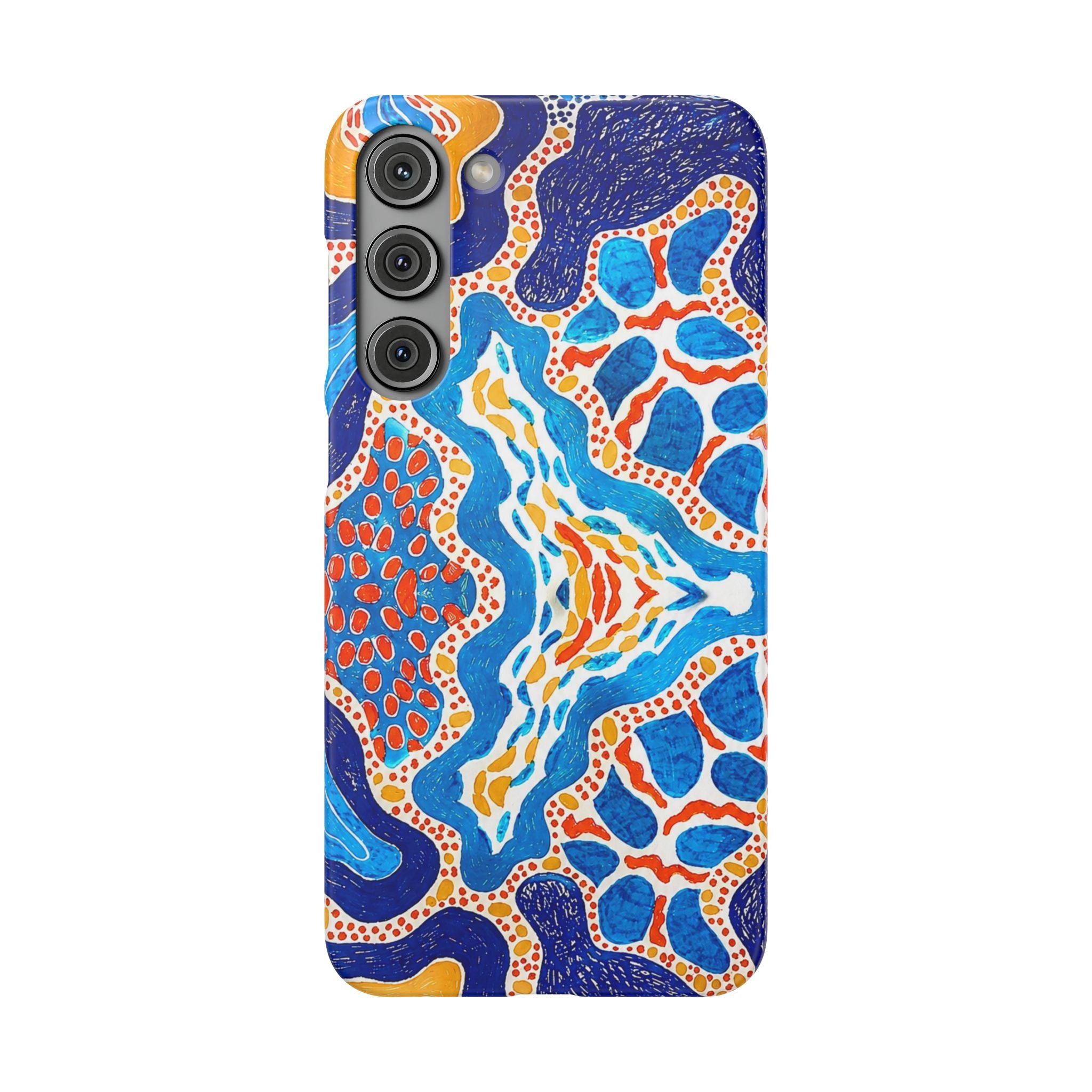 Abstract Blue Pattern Phone Case