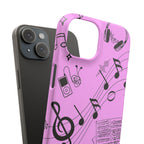 Pink Music Notes Phone Case