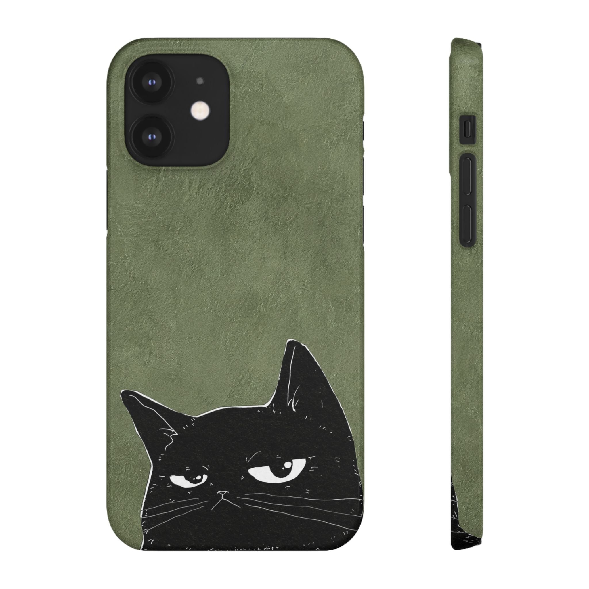 Grumpy Black Cat Phone Case