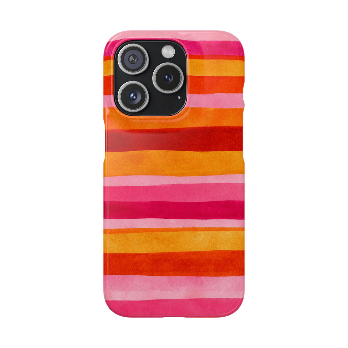 Pink Sunset Watercolor Stripes
