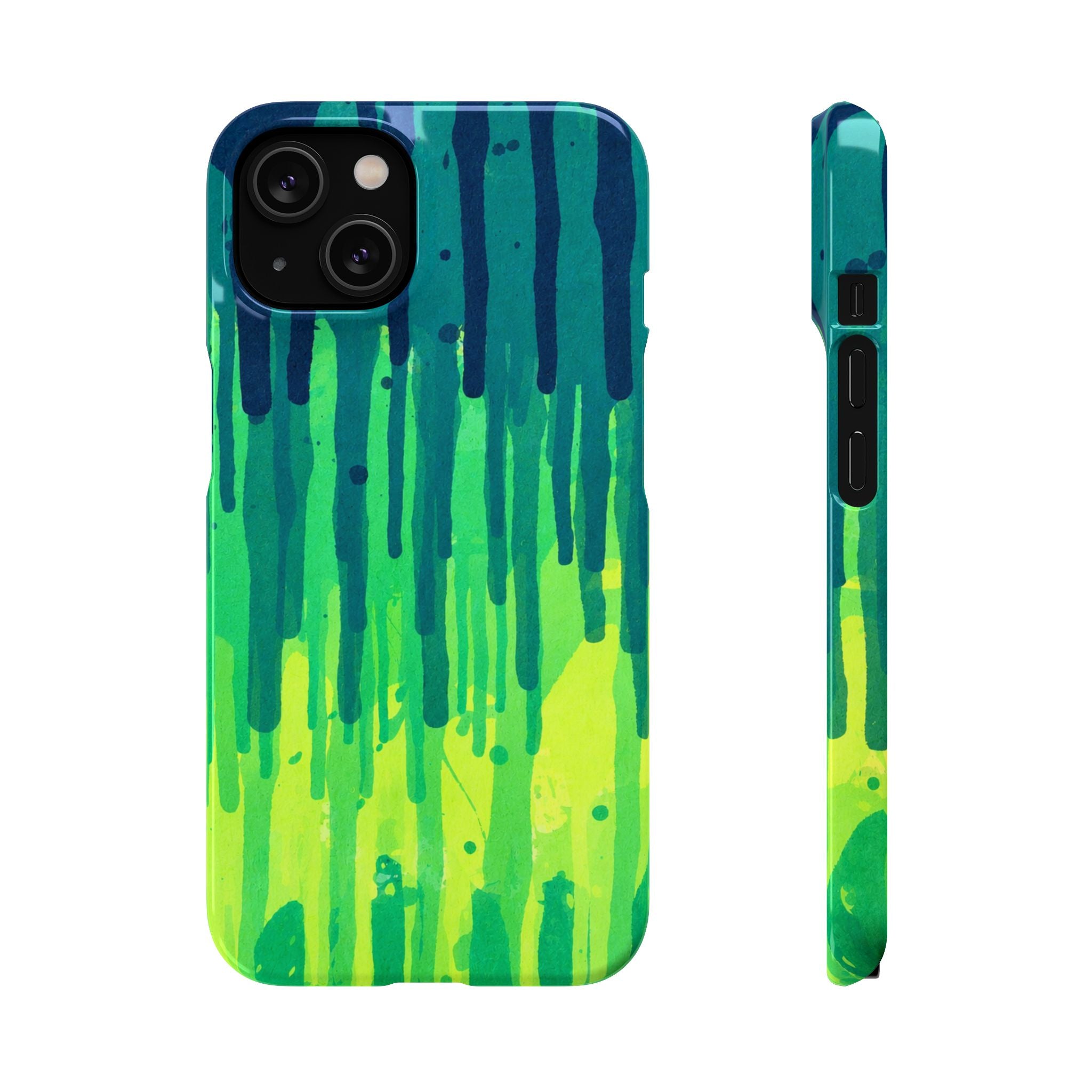 Liquid Emerald – Abstract Drip Phone Case