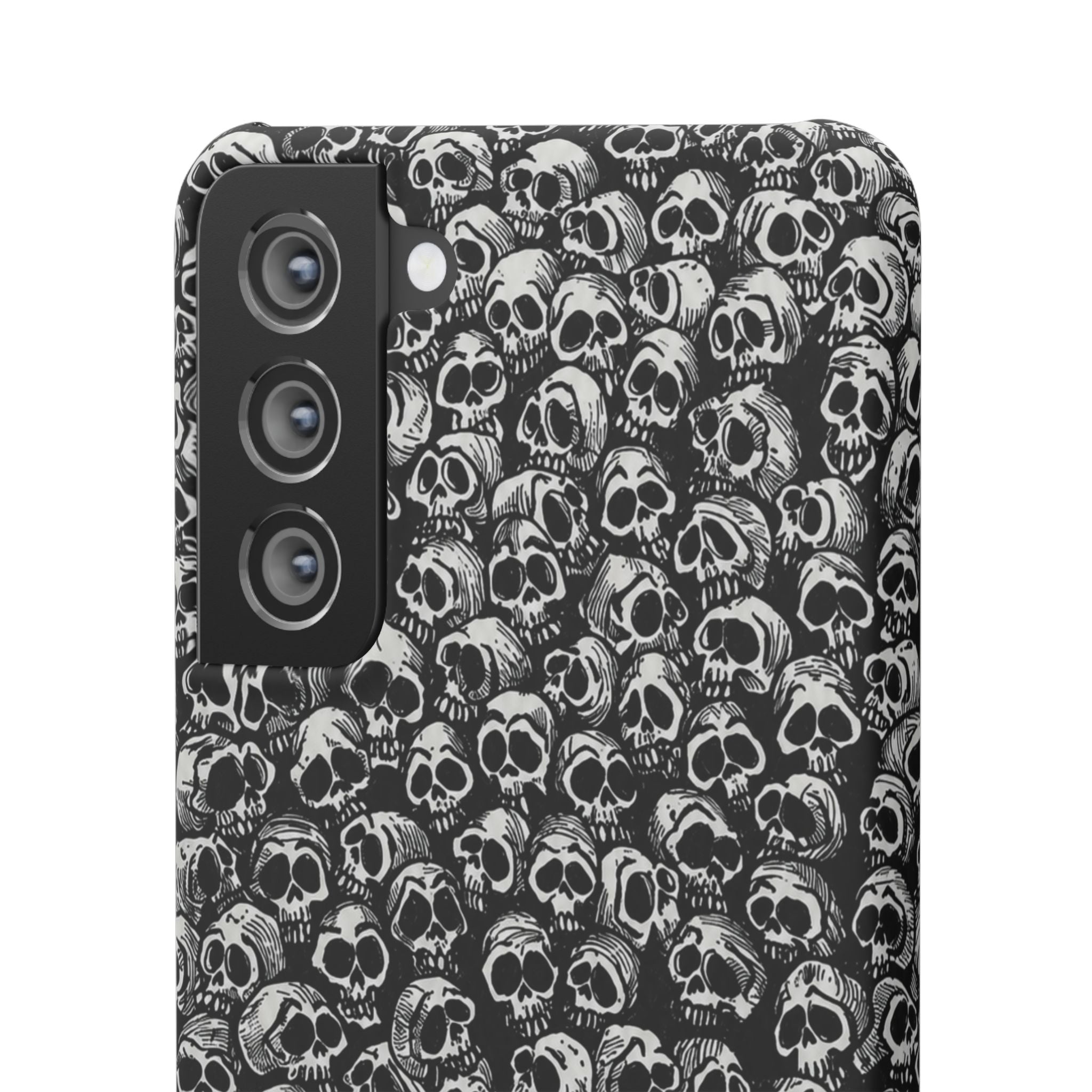 Black and White Skull Pattern Phone Case