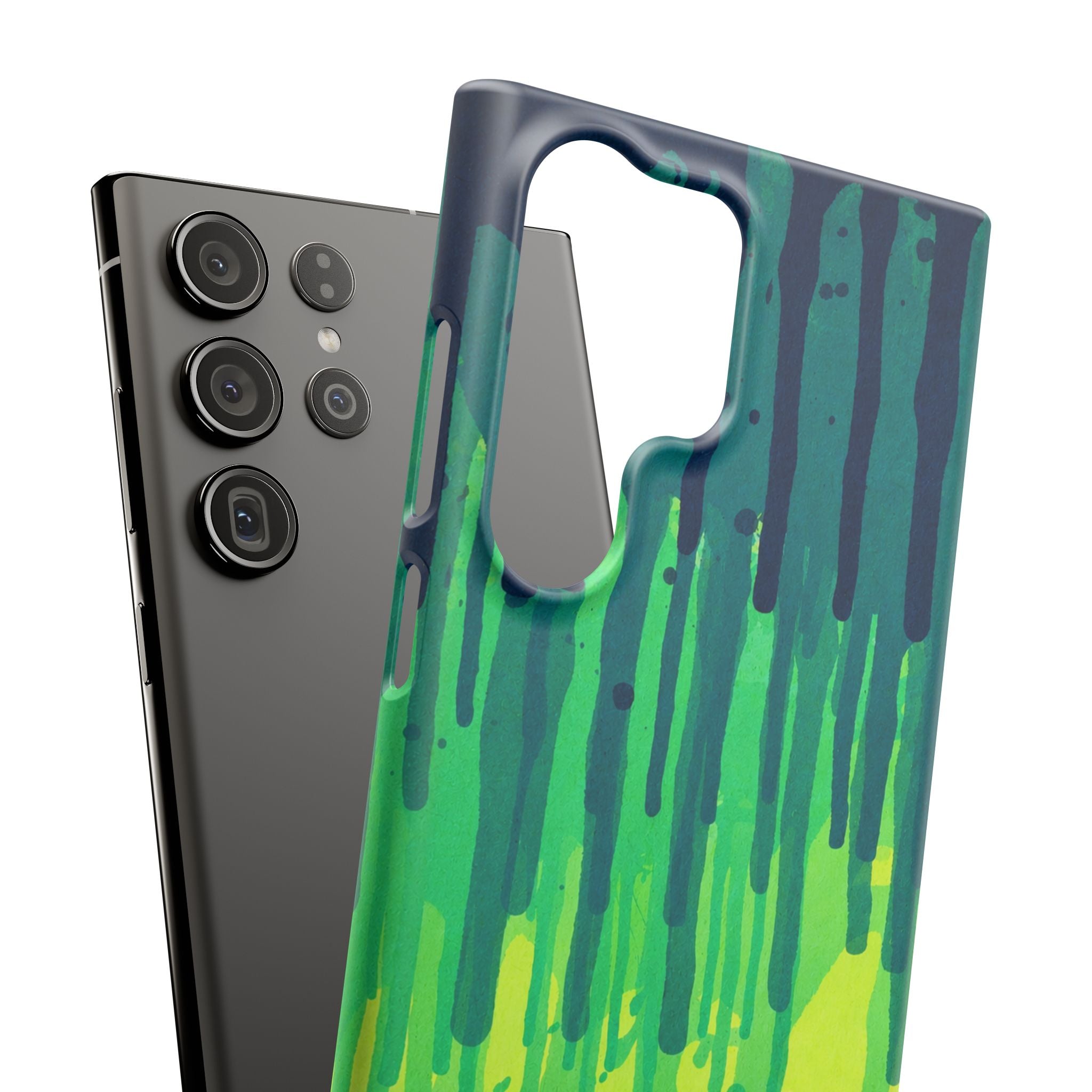 Liquid Emerald – Abstract Drip Phone Case