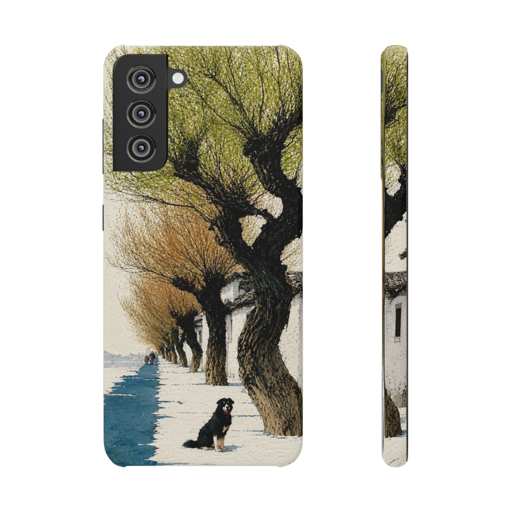 Serene Willow Landscape Phone Case