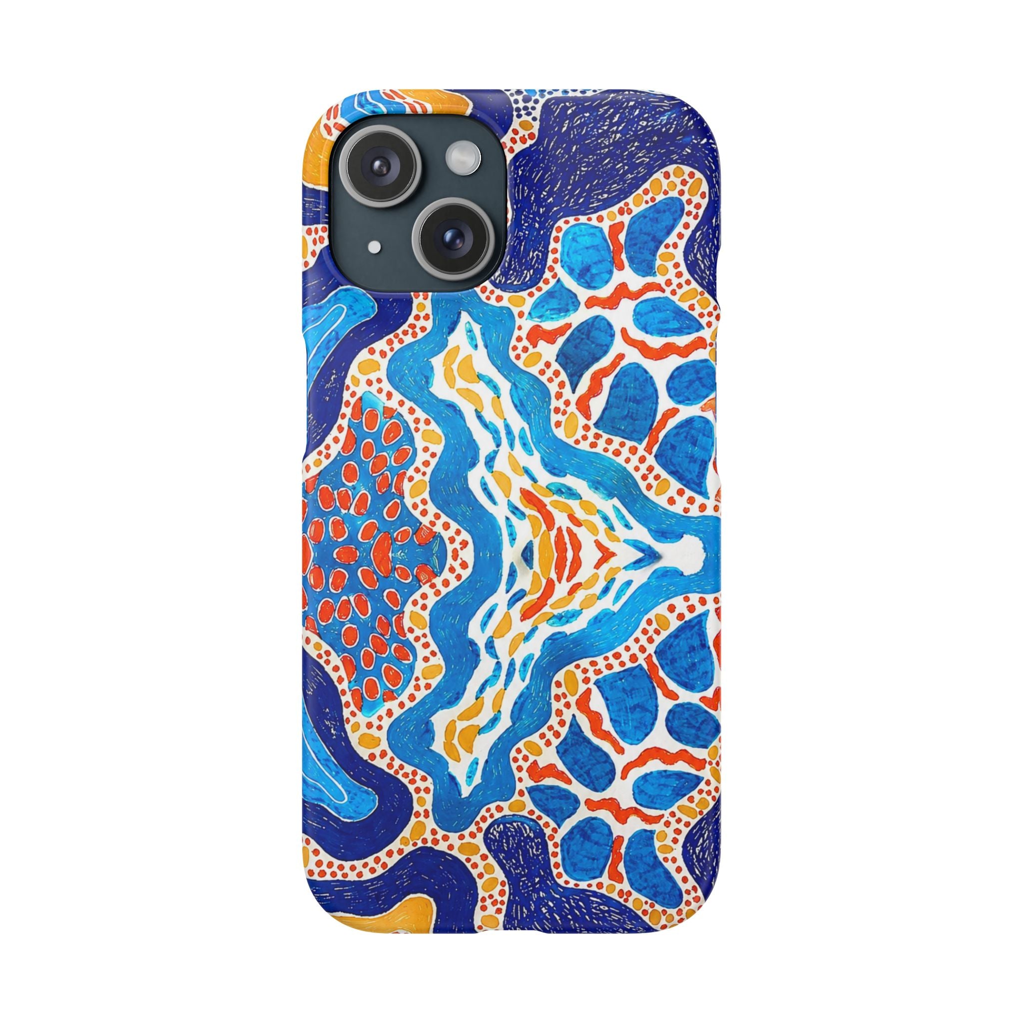 Abstract Blue Pattern Phone Case