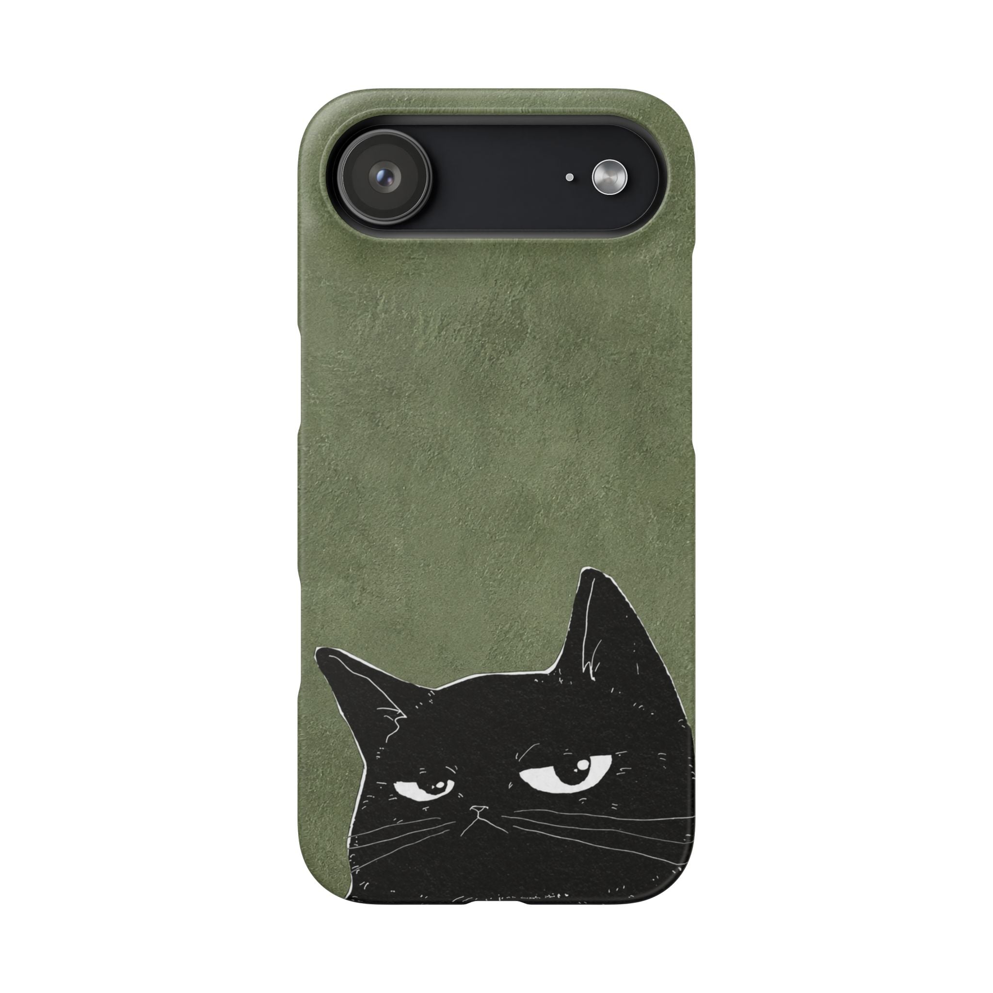 Grumpy Black Cat Phone Case