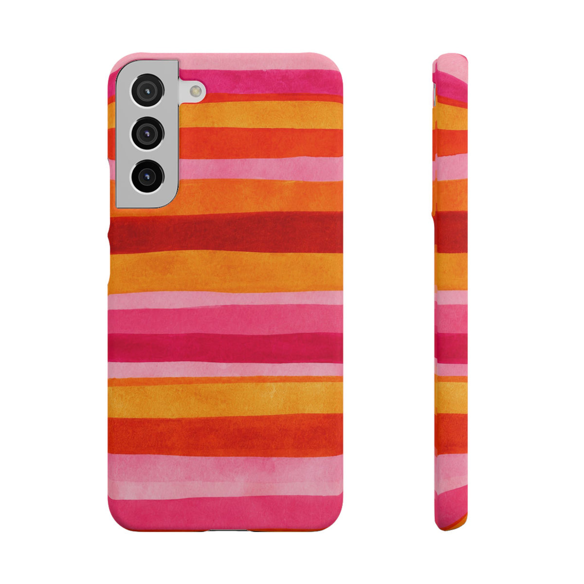 Pink Sunset Watercolor Stripes