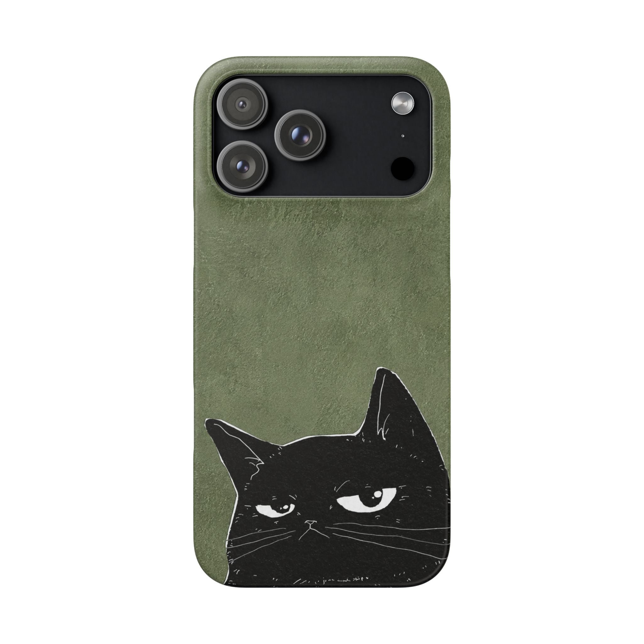 Grumpy Black Cat Phone Case