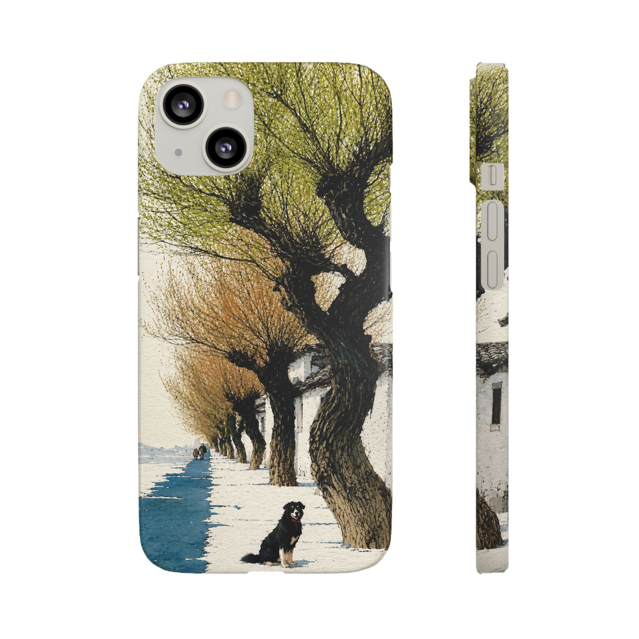 Serene Willow Landscape Phone Case