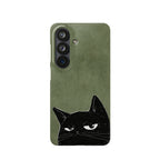 Grumpy Black Cat Phone Case