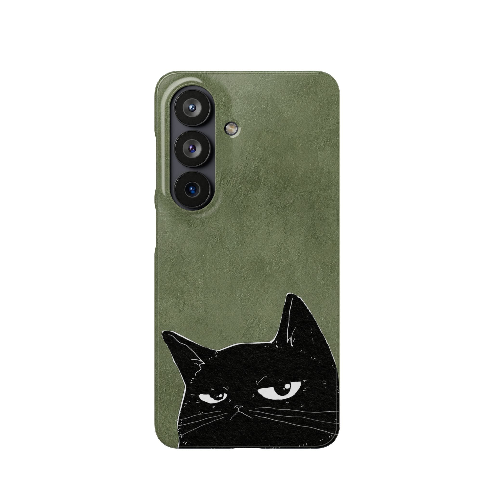 Grumpy Black Cat Phone Case