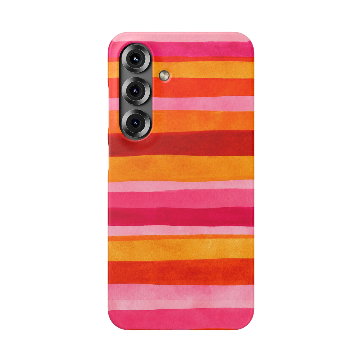 Pink Sunset Watercolor Stripes