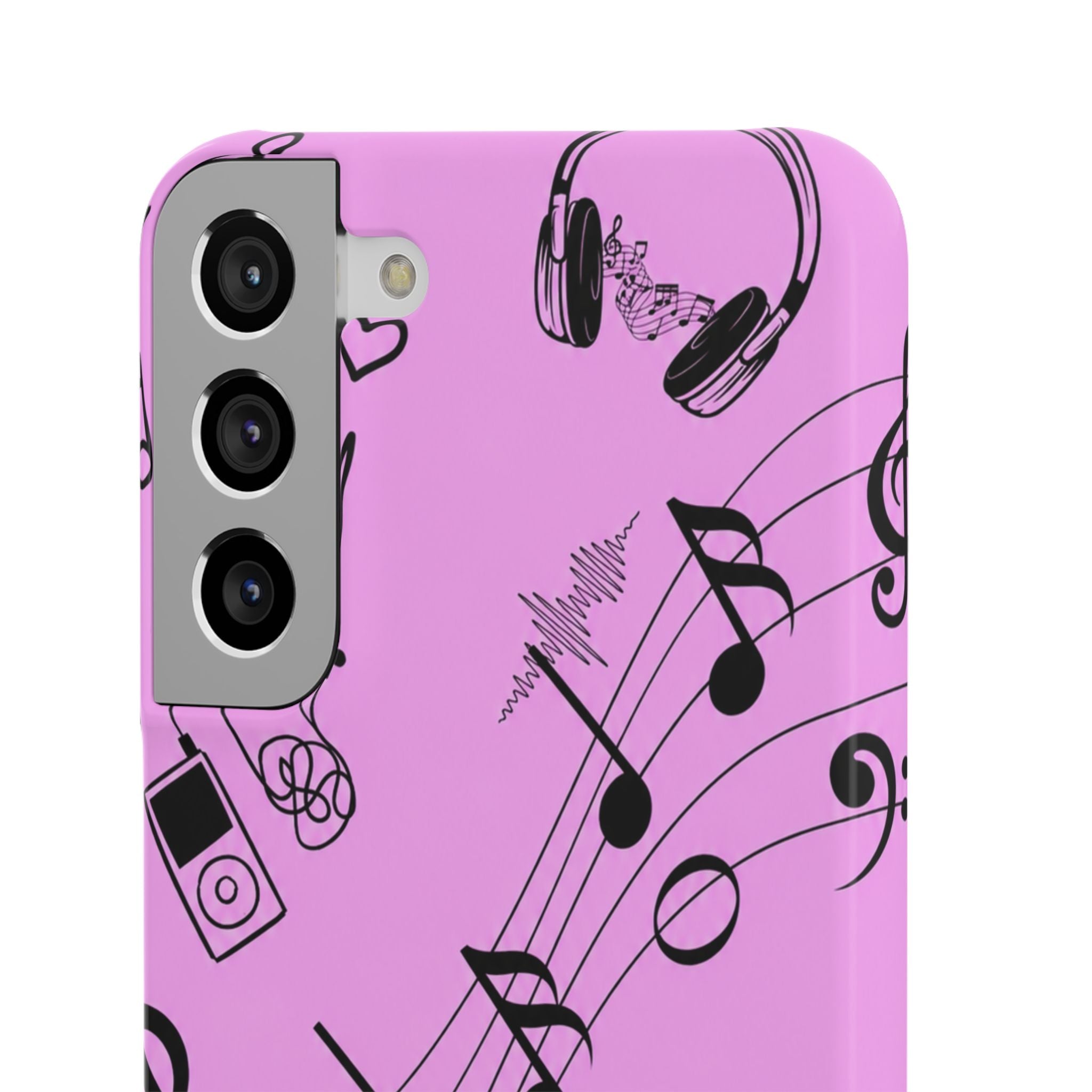 Pink Music Notes Phone Case