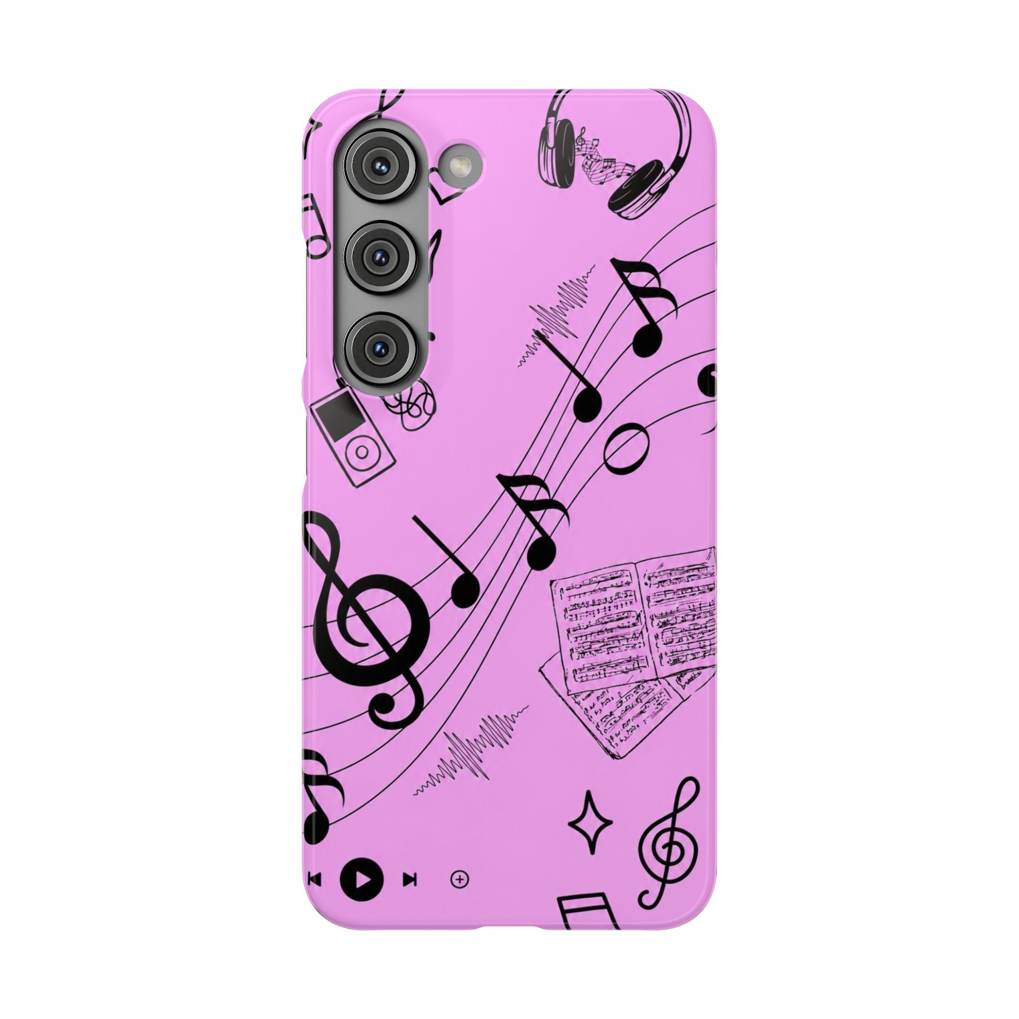 Pink Music Notes Phone Case