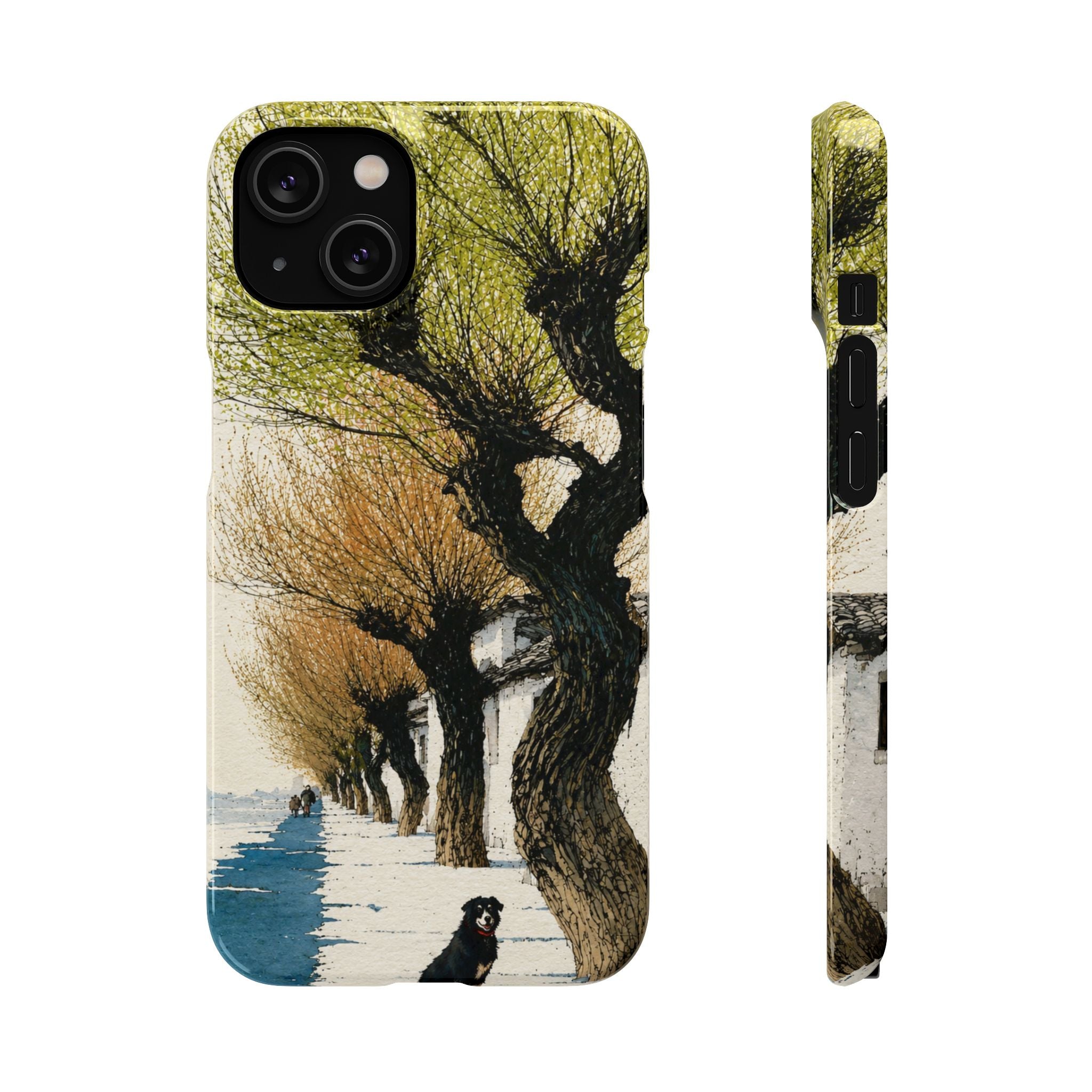 Serene Willow Landscape Phone Case