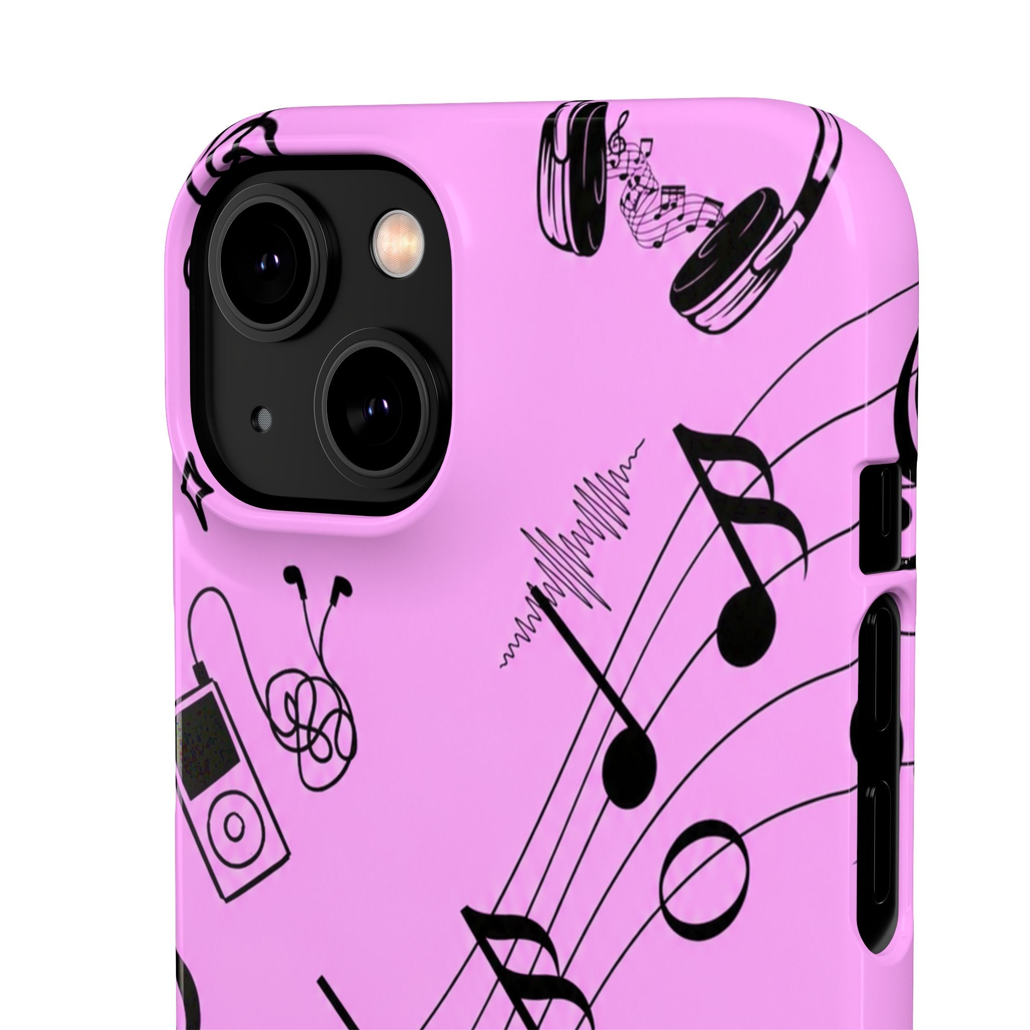 Pink Music Notes Phone Case