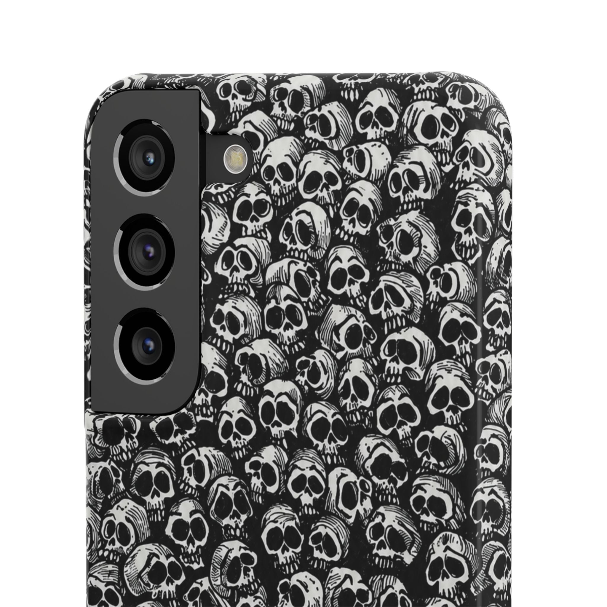 Black and White Skull Pattern Phone Case